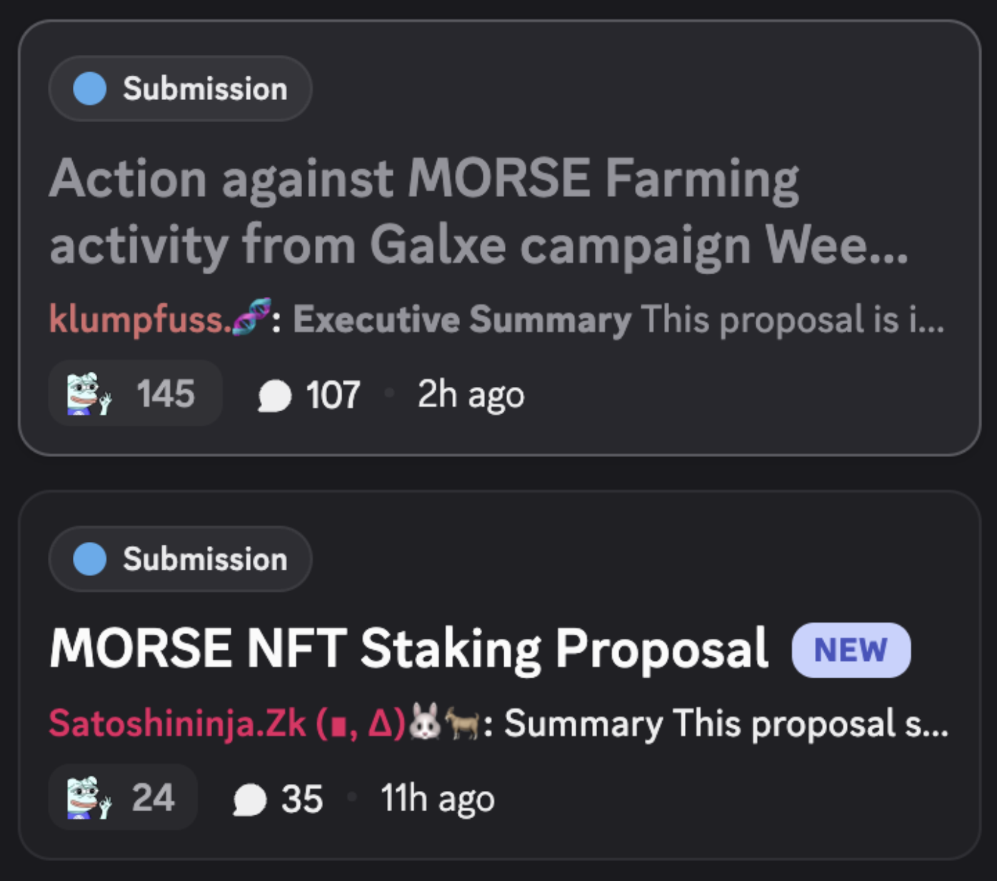 Morse DAO Proposal System
